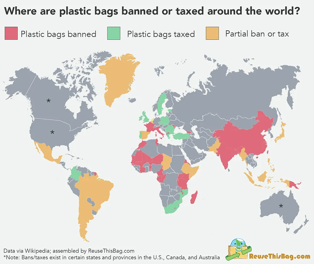 Countries Banning Plastic